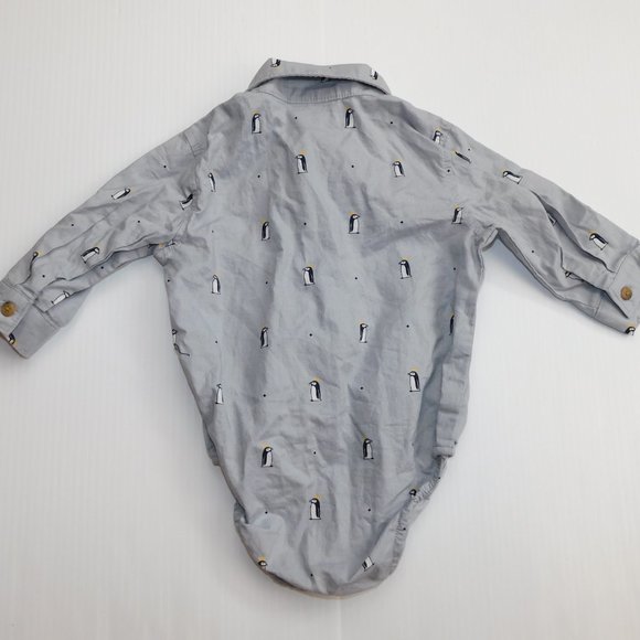3-6 Months Boy Penguin bodysuit Shirt - Picture 4 of 4